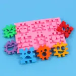 Smiley face multiple expressions puzzle silicone mould