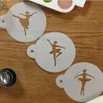 3 pcs Ballet Dancing Girl Decoration icing Stencils set