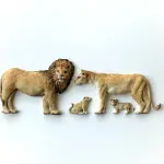 Lion and lioness Jungle animal silicone mould