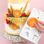 Realistic Full-Size Fruit 3D Strawberry Lemon Kiwi Tangerine Slice Silicone Mould