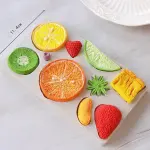 Realistic Full-Size Fruit 3D Strawberry Lemon Kiwi Tangerine Slice Silicone Mould