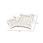 happy Birthday silicone fondant mould Style 4