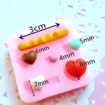 Miniature Hearts and Bread Silicone Mould