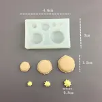 Mini Macaron and whipped cream Silicone mould