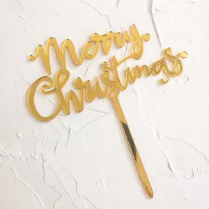 1 pcs Merry Christmas acrylic cake topper Style 25