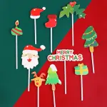 10 pcs Christmas theme cake Cupcake topper set style 18