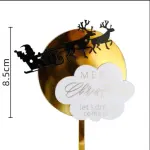 1 pcs Double Acrylic Merry Christmas acrylic cake topper Style 28