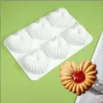 6 cavity Heart Shell Design Silicone Mould for mousse,baking,desserts entremet mould