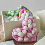 Tulip Heart Flower theme Silicone Mould for Resin,soaps ,Candle Mould
