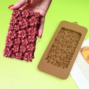 Multi-Cavity Flower Silicone Fondant Bar Mould