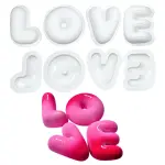 4 pcs Love Shape Nonstick Baking Silicone Mould