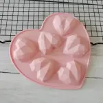 6 cavity Abstract heart Chocolate silicone Mould