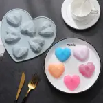 6 cavity Abstract heart Chocolate silicone Mould