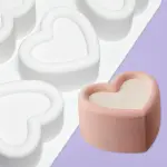 6 Cavity Concave Heart Entremet Cake Silicone Mould
