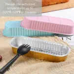 Rectangle Aluminum Tin Foil Bake & Serve Cup with Lid | Aluminium Containers | Non-Stick Foil Baking Container - 5 Pcs Pack (200ml)