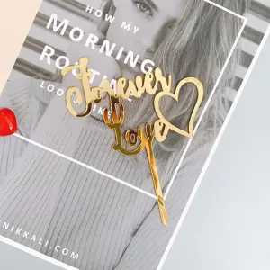 Forever Love Acrylic cake topper