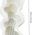 Hearts stacked shaped silicone candle mould