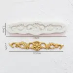 Classic European Embossed flower boarder silicone Mould