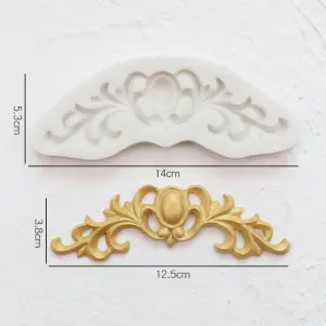 Classic European Embossed crown boarder silicone Mould