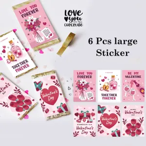 Valentines Large sticker theme 6 Sticker sheet