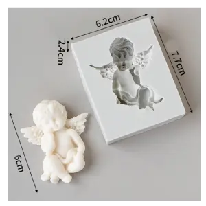 3D Cute Angel with wings silicone mould STYLE 2