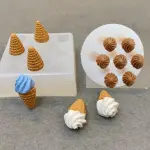 2 pcs Cone and swirl silicone mould