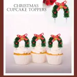 3 pcs Christmas theme cupcake topper