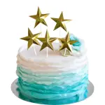 10 pcs silver and golden Star Cake Topper