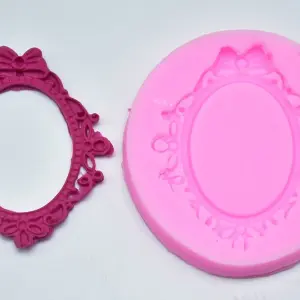 Mirror Fondant Cake Decorating Frame Bow Chocolate Mould