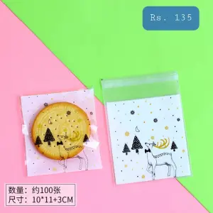 Christmas Themed 100pcs Cookie Candy Sleeve