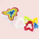 Multi Colour Gingerman Shape Plastic Cookie Cutter - Set of 5 Pieces