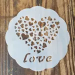 1 pcs heart shaped love icing stencil