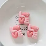 3 pcs small pink love cake topper set