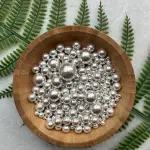 Silver pearl balls shape 3sizes mixed Sprinklers 100gm