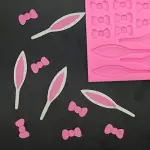 Easter Bunny Ear Bow Silicone Rabbit Silicone Fondant Mould