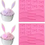 Easter Bunny Ear Bow Silicone Rabbit Silicone Fondant Mould