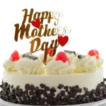 happy mothers day with red hearts acrylic cake topper