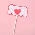 I love my Mom paper cake topper Style 5