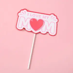 I love my Mom paper cake topper Style 5