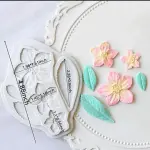 Hellebore Christmas Rose Delicate Flower with Leaves Silicone Mould