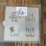 Fathers dad cake cookie Decoration Stencils