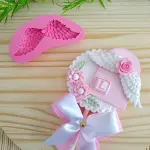 Angel wings silicone mould for chocolate resin fondant candle etc style 2