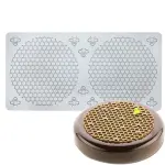 2 cavity Honey Bee comb with honey bees chocolate garnish mould