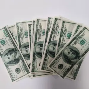 10 pcs edible Wafer Paper Dollar cake topper
