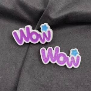 3 Pcs Wow Word Miniature toy topper