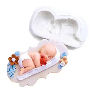 detailed Sleeping Baby silicone mould