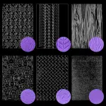 6 pcs Texture Sheet set style 2