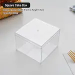 Transparent Acrylic Dessert Square Tub With Lid (Pack of 5) | Clear Tiramisu Cups for Layered Desserts, Mousse & Cake Packaging Cake Decor (small)