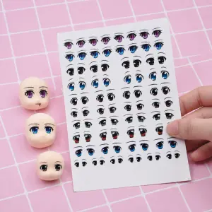 3D Eyes Stickers for Face Moulds | Self-Adhesive Doll Eyes Decals for Fondant