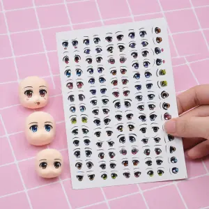 3D Eyes Stickers for Face Moulds | Self-Adhesive Doll Eyes Decals for Fondant